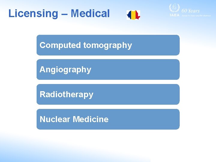 Licensing – Medical Computed tomography Angiography Radiotherapy Nuclear Medicine 