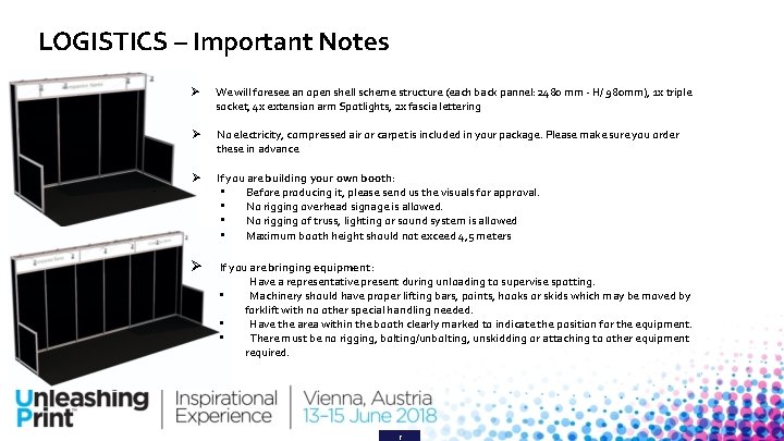 LOGISTICS – Important Notes - We will foresee an open shell scheme structure (each