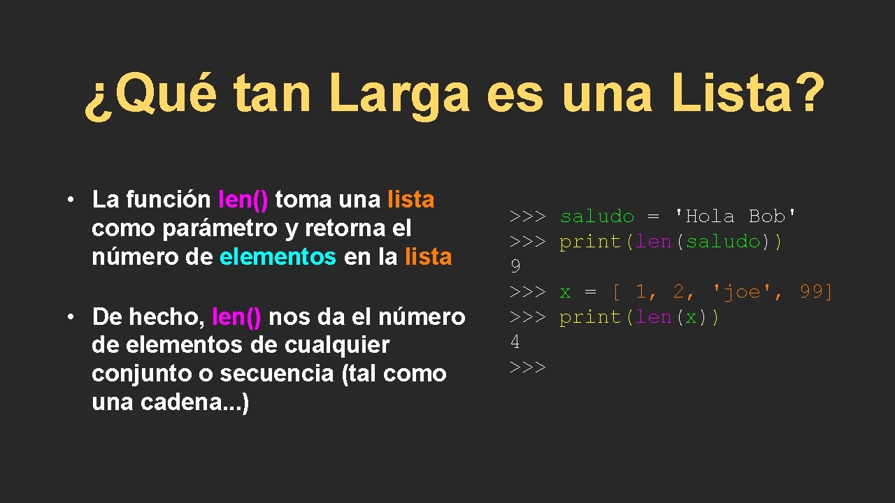 Listas en Python Captulo 8 Python para Todos