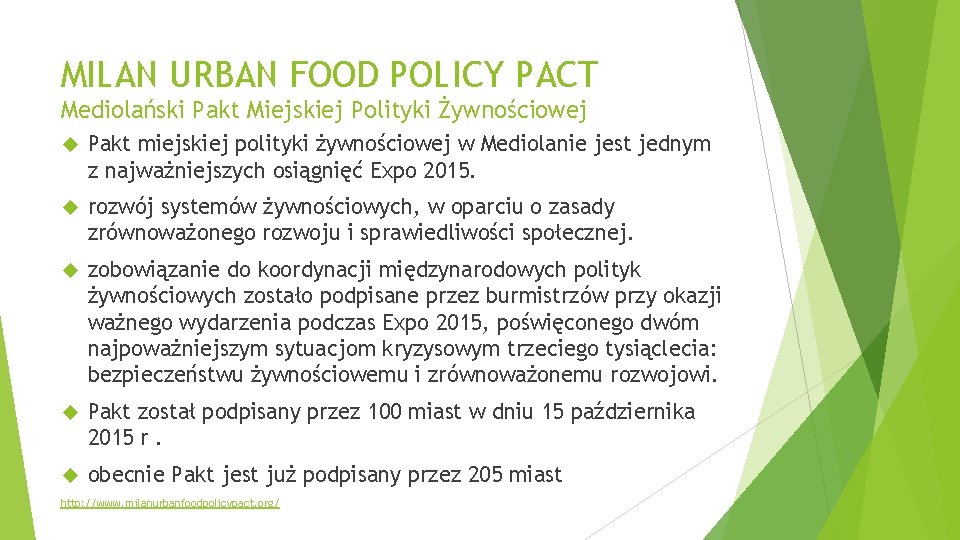 MILAN URBAN FOOD POLICY PACT Mediolański Pakt Miejskiej Polityki Żywnościowej Pakt miejskiej polityki żywnościowej MILAN URBAN FOOD POLICY PACT Mediolański Pakt Miejskiej Polityki Żywnościowej Pakt miejskiej polityki żywnościowej