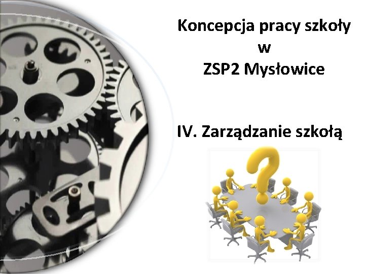 Koncepcja pracy szkoły w ZSP 2 Mysłowice IV. Zarządzanie szkołą 