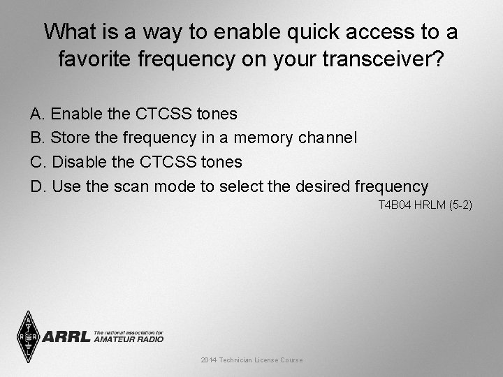 What is a way to enable quick access to a favorite frequency on your