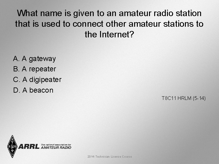 What name is given to an amateur radio station that is used to connect