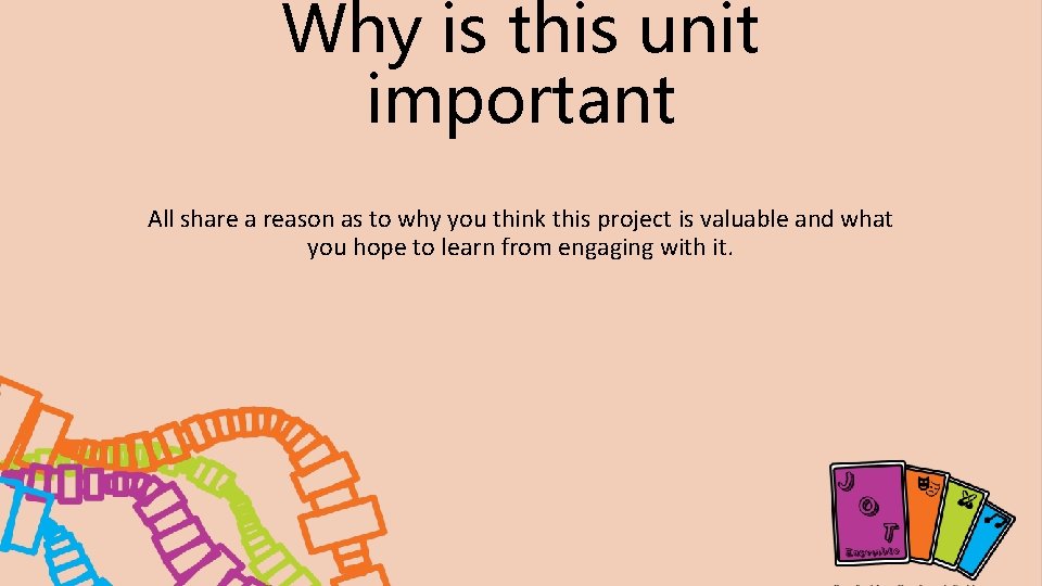 Why is this unit important All share a reason as to why you think Why is this unit important All share a reason as to why you think