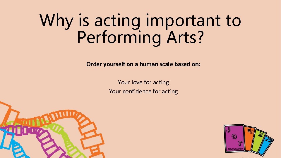 Why is acting important to Performing Arts? Order yourself on a human scale based Why is acting important to Performing Arts? Order yourself on a human scale based