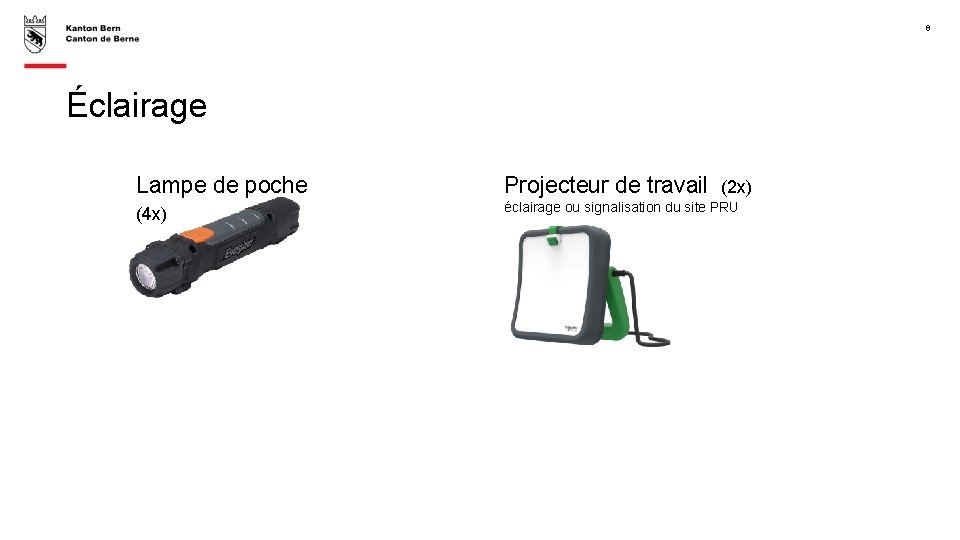 6 Éclairage Lampe de poche Projecteur de travail (4 x) éclairage ou signalisation du