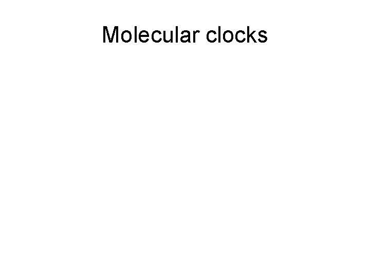 Molecular clocks 