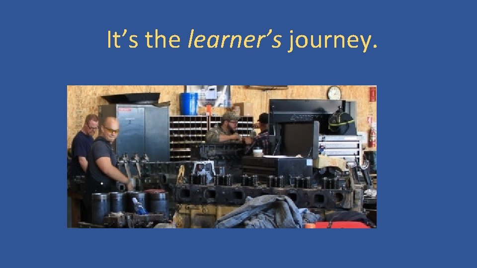 It’s the learner’s journey. 
