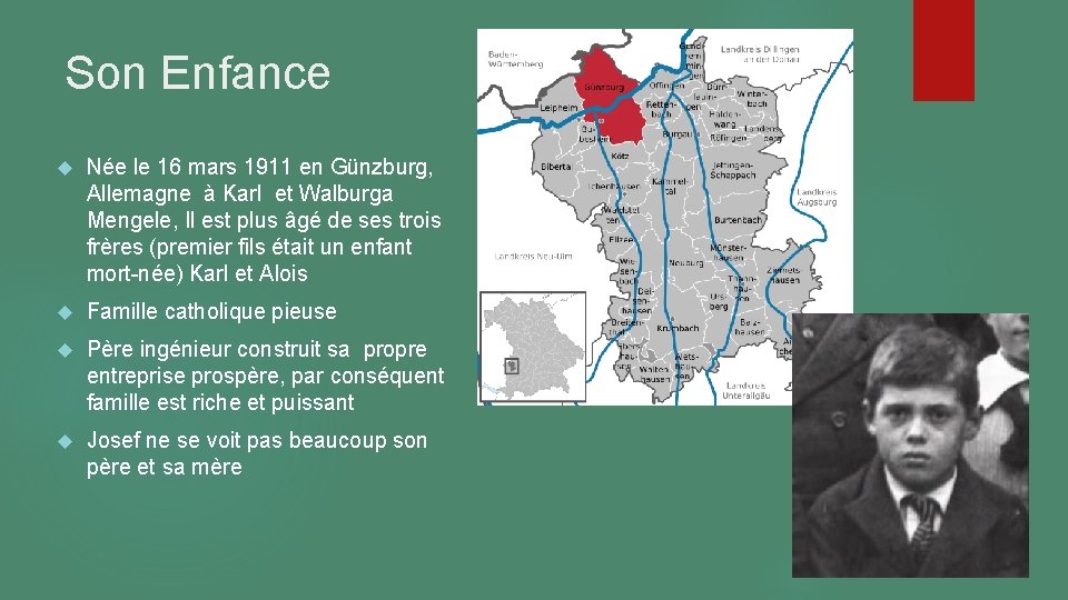 Son Enfance Née le 16 mars 1911 en Günzburg, Allemagne à Karl et Walburga