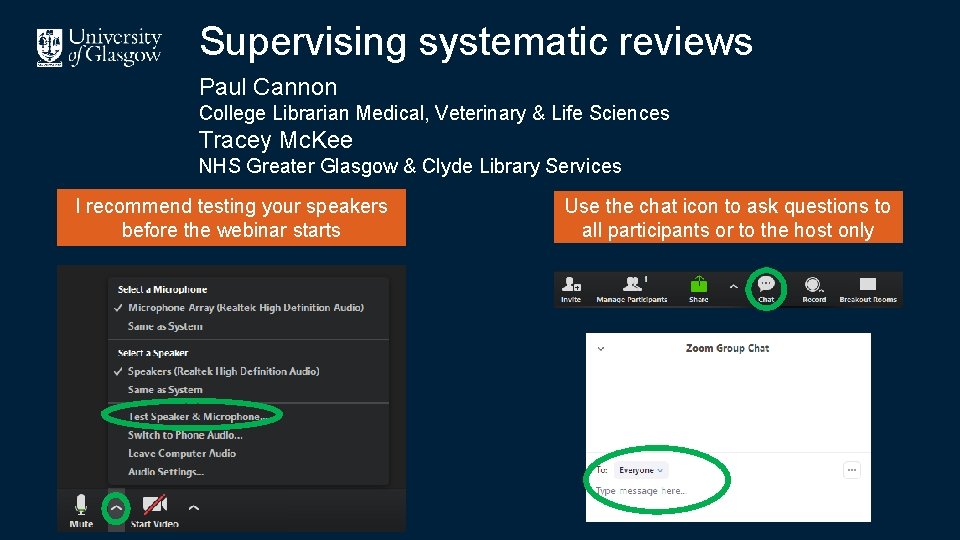 Supervising systematic reviews Paul Cannon College Librarian Medical, Veterinary & Life Sciences Tracey Mc.