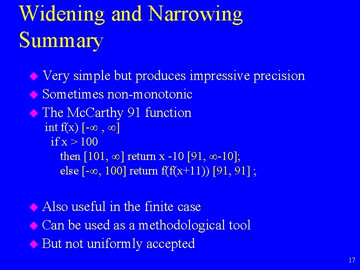 Tentative Schedule U Today Theory Of Abstract Interpretation