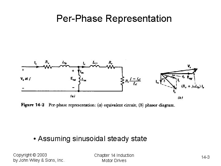 Per-Phase Representation • Assuming sinusoidal steady state Copyright © 2003 by John Wiley &