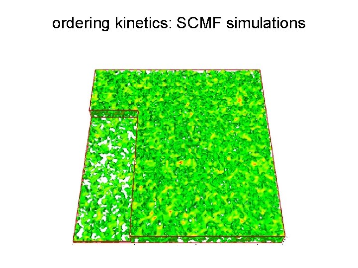 ordering kinetics: SCMF simulations 
