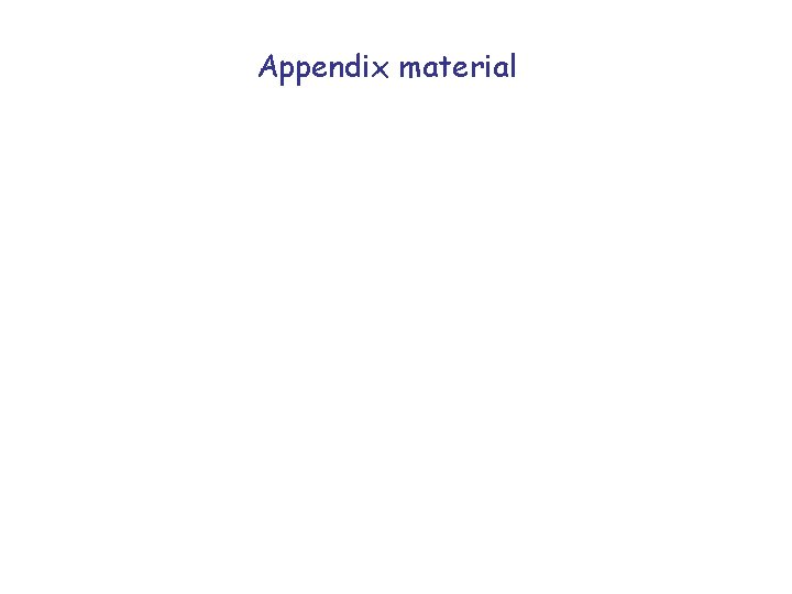 Appendix material Appendix material