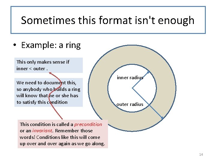 Sometimes this format isn't enough • Example: a ring This only makes sense if