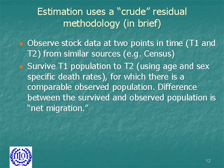 Estimation uses a “crude” residual methodology (in brief) n n Observe stock data at Estimation uses a “crude” residual methodology (in brief) n n Observe stock data at
