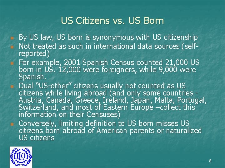 US Citizens vs. US Born n n By US law, US born is synonymous US Citizens vs. US Born n n By US law, US born is synonymous