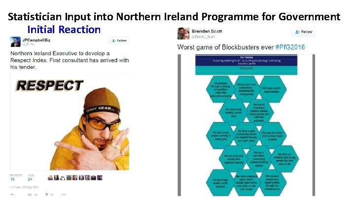 Statistician Input into Northern Ireland Programme for Government Initial Reaction 