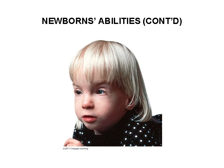 NEWBORNS’ ABILITIES (CONT’D) 