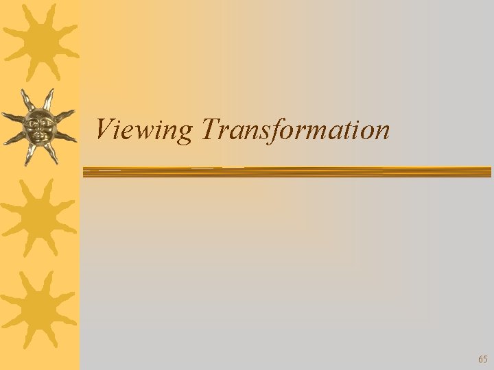 Viewing Transformation 65 