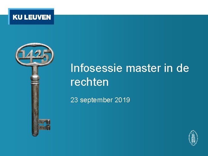 Infosessie master in de rechten 23 september 2019 