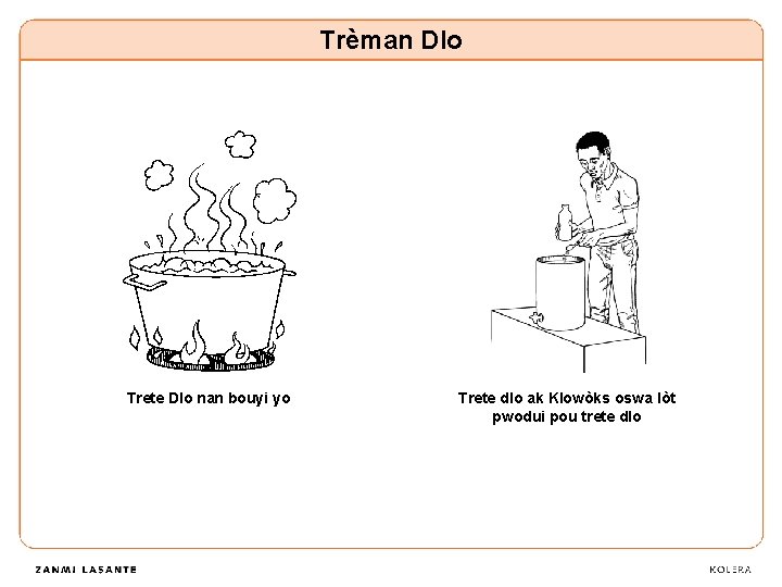 Trèman Dlo Trete Dlo nan bouyi yo Trete dlo ak Klowòks oswa lòt pwodui