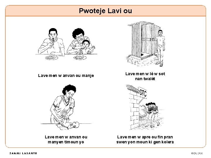 Pwoteje Lavi ou Lave men w anvan ou manje Lave men w lè w