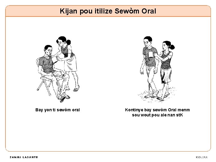 Kijan pou itilize Sewòm Oral Bay yon ti sewòm oral Kontinye bay sewòm Oral