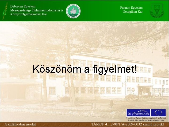 Köszönöm a figyelmet! 