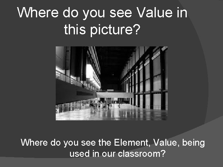 Where do you see Value in this picture? Where do you see the Element,