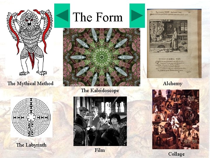 The Form The Mythical Method Alchemy The Kaleidoscope The Labyrinth Film Collage 