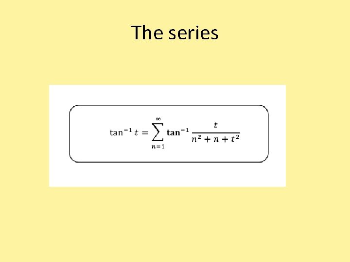 The series 