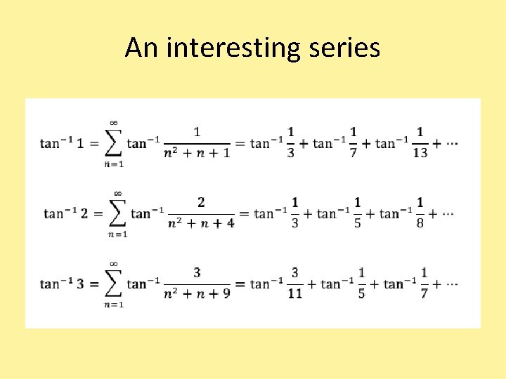 An interesting series 