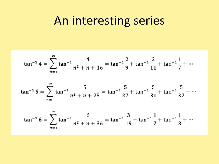 An interesting series 