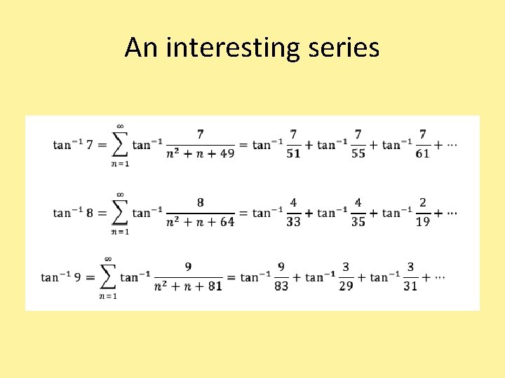 An interesting series 