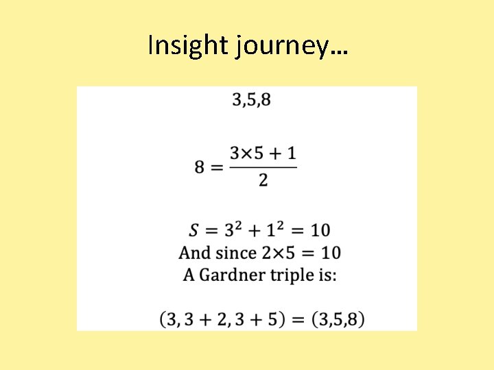 Insight journey… 