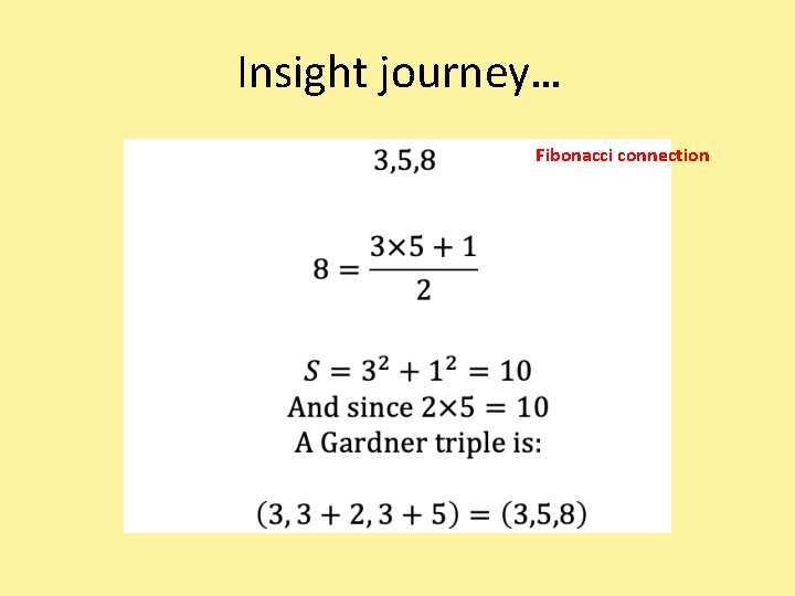 Insight journey… Fibonacci connection 