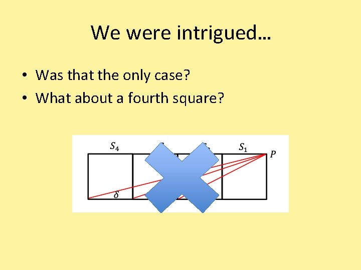 We were intrigued… • Was that the only case? • What about a fourth