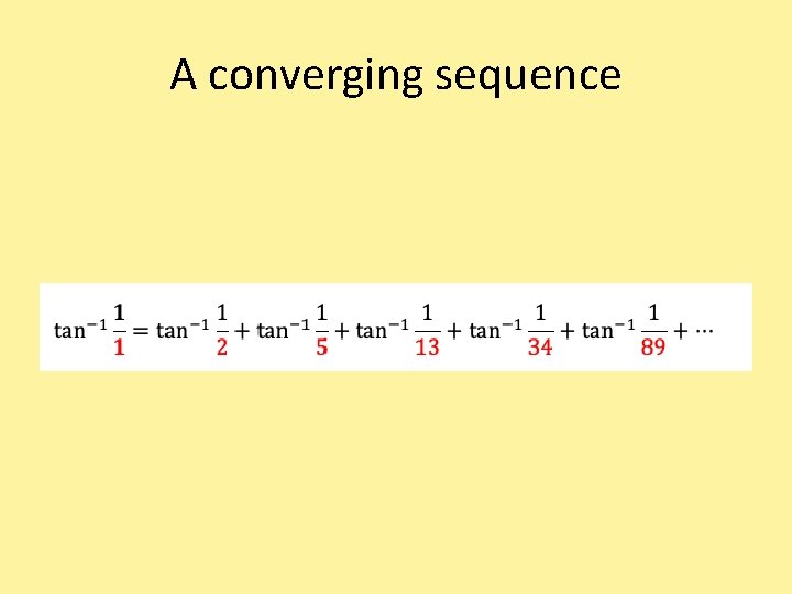 A converging sequence 