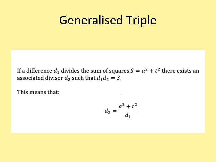 Generalised Triple 