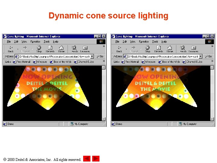 Dynamic cone source lighting 2000 Deitel & Associates, Inc. All rights reserved. 