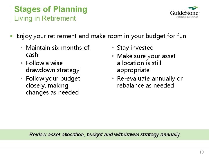 Stages of Planning Living in Retirement § Enjoy your retirement and make room in Stages of Planning Living in Retirement § Enjoy your retirement and make room in