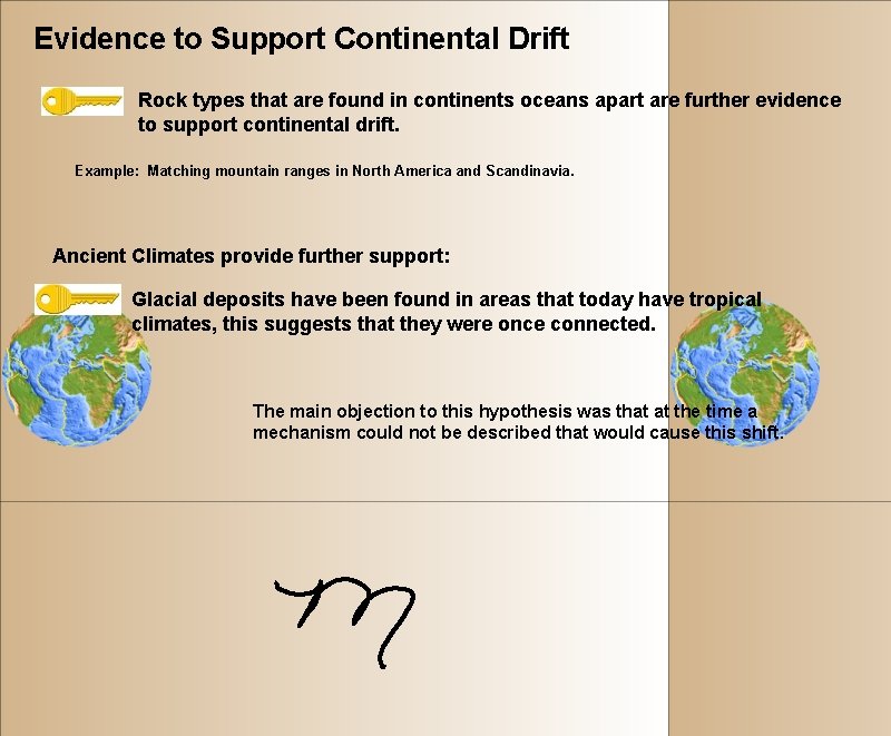 Evidence to Support Continental Drift Rock types that are found in continents oceans apart