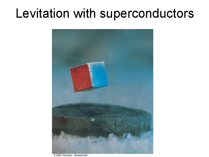 Levitation with superconductors 