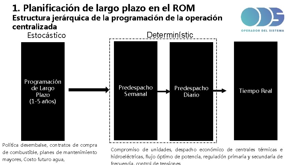 1. Planificación de largo plazo en el ROM Estructura jerárquica de la programación de
