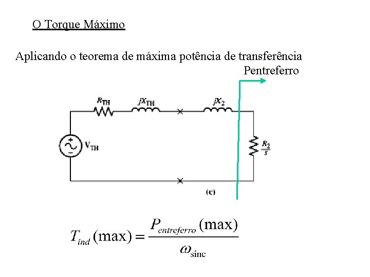 O Torque Máximo Aplicando o teorema de máxima potência de transferência Pentreferro 