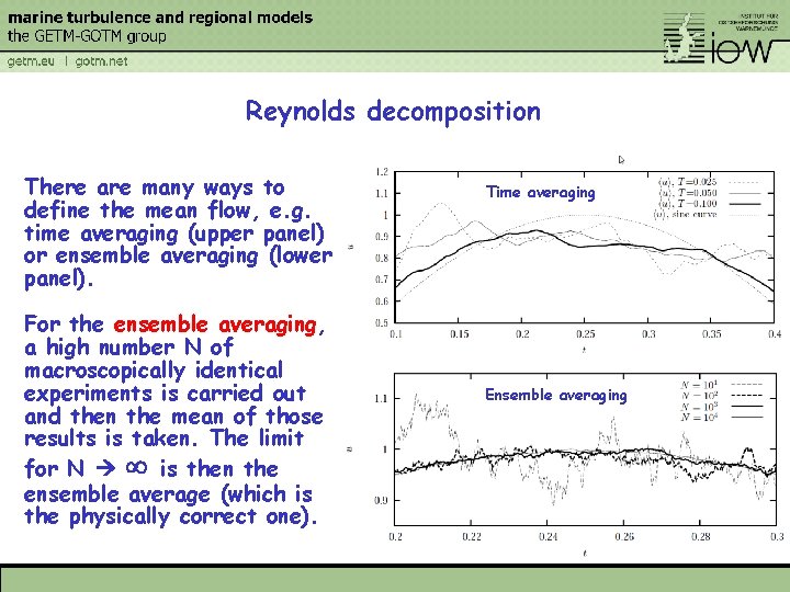 Reynolds decomposition There are many ways to define the mean flow, e. g. time