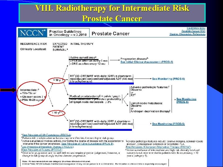 VIII. Radiotherapy for Intermediate Risk Prostate Cancer 