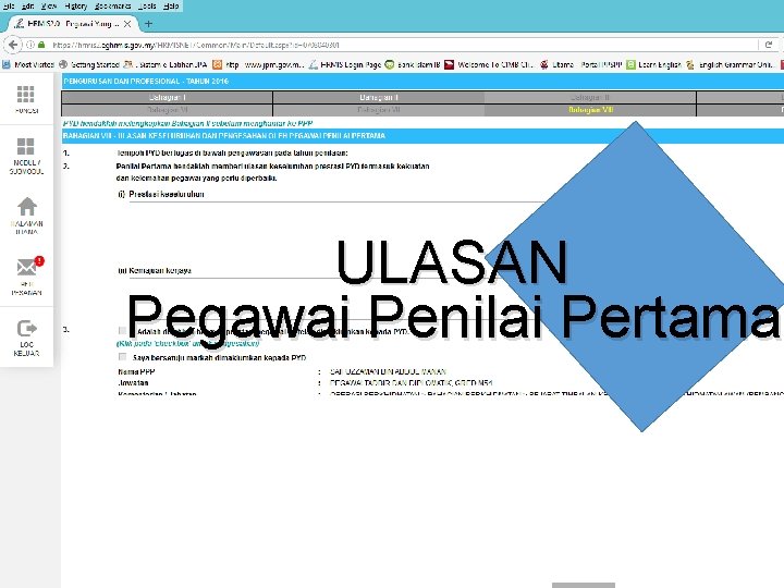 ULASAN Pegawai Penilai Pertama 