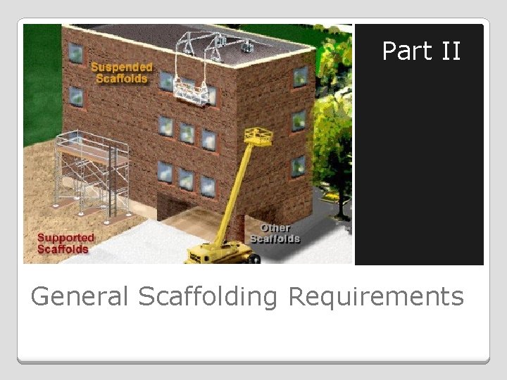 Part II General Scaffolding Requirements 